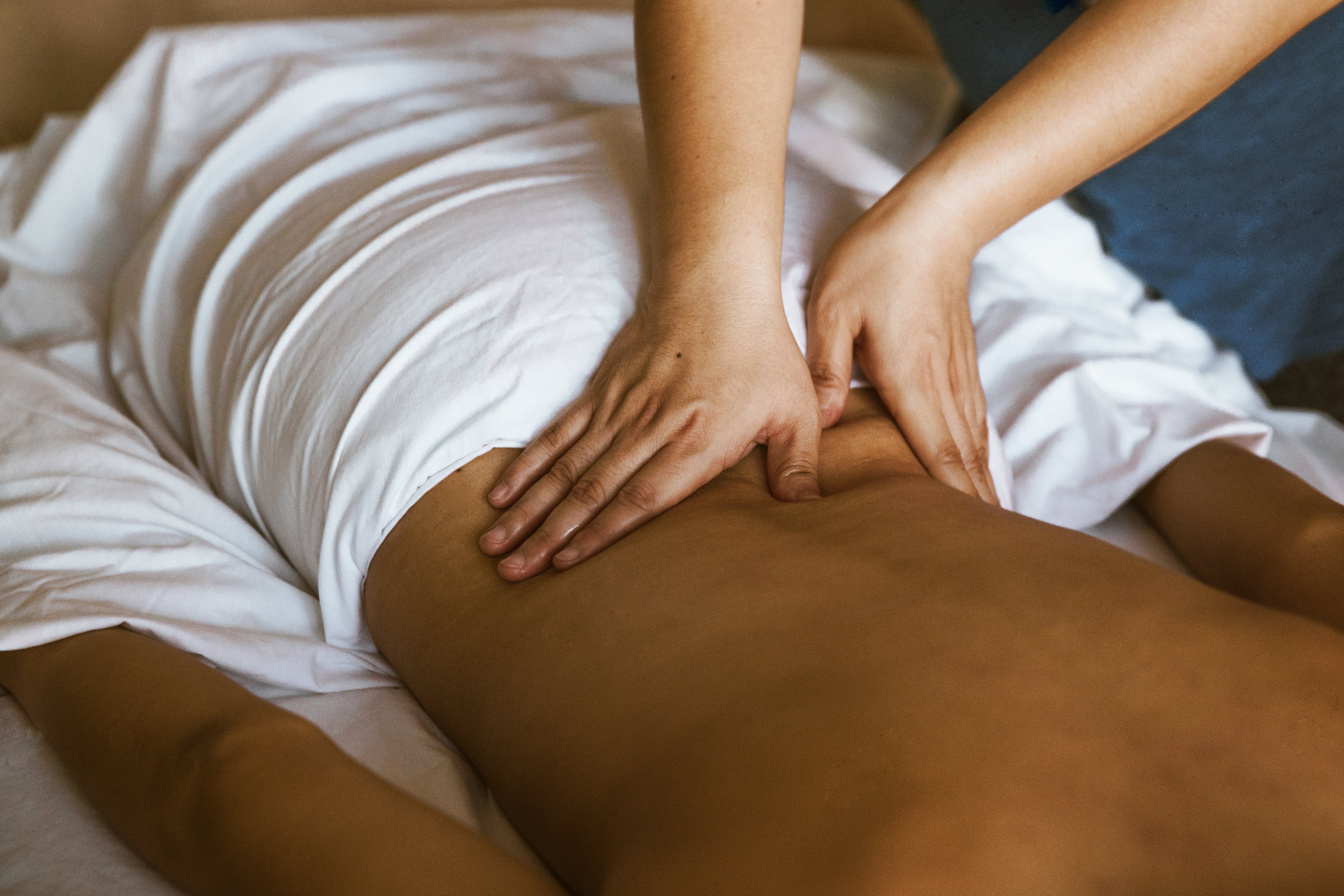 Client receiving a massage